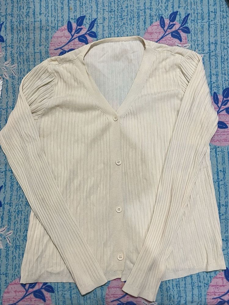 Cream Knit Cardigan