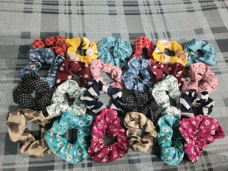 colourful.scrunchies of 24 piece with a surprise g