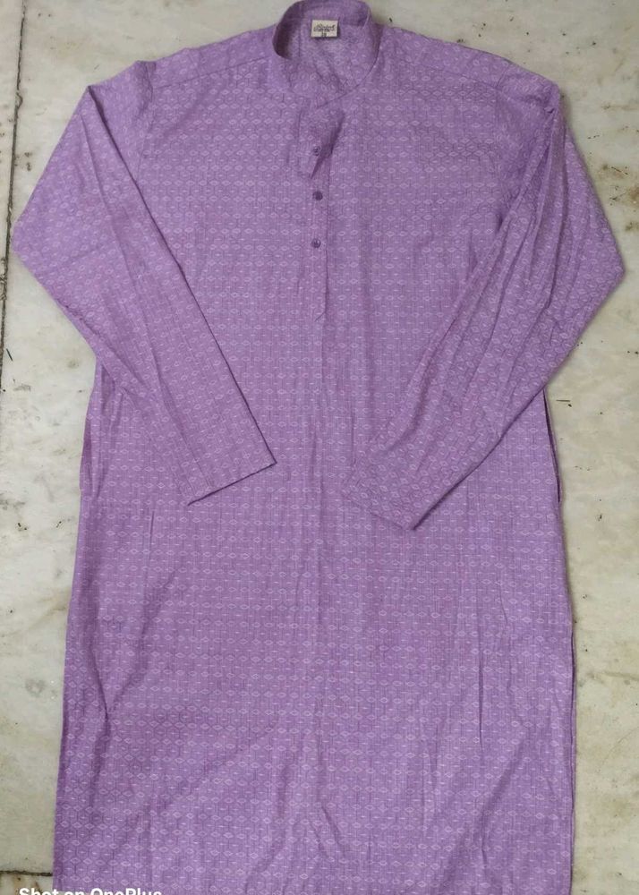 Lavender Cotton Kurta Set