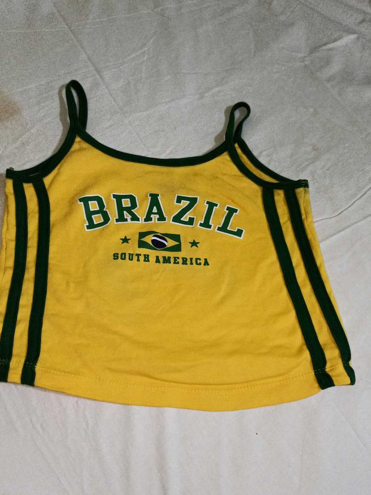 Brazil Themed Crop Top