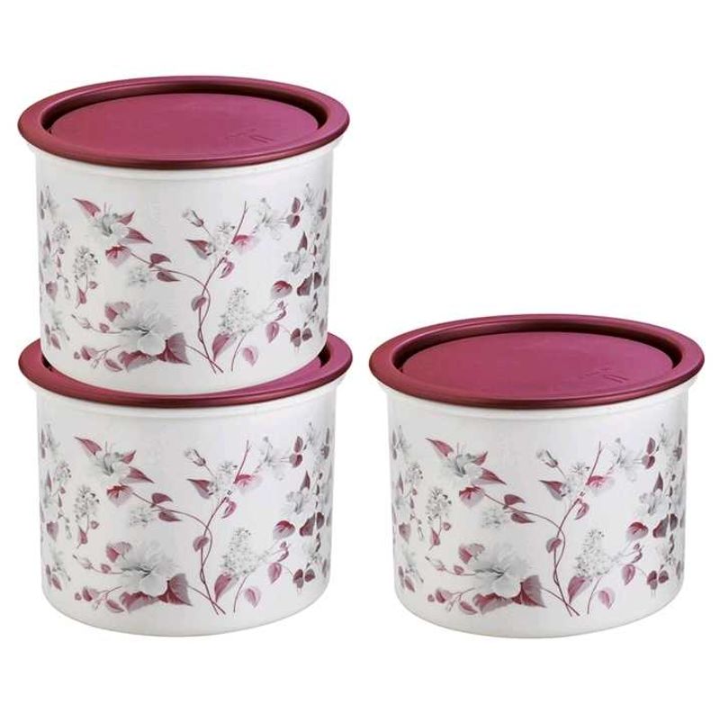 New Set of 3 Vintage Floral Storage Containers