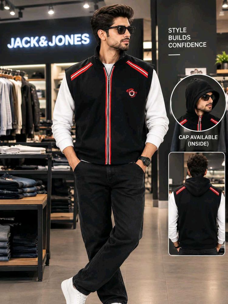 🇳🇿💫🎀Men's Black Sleeveless Jacket