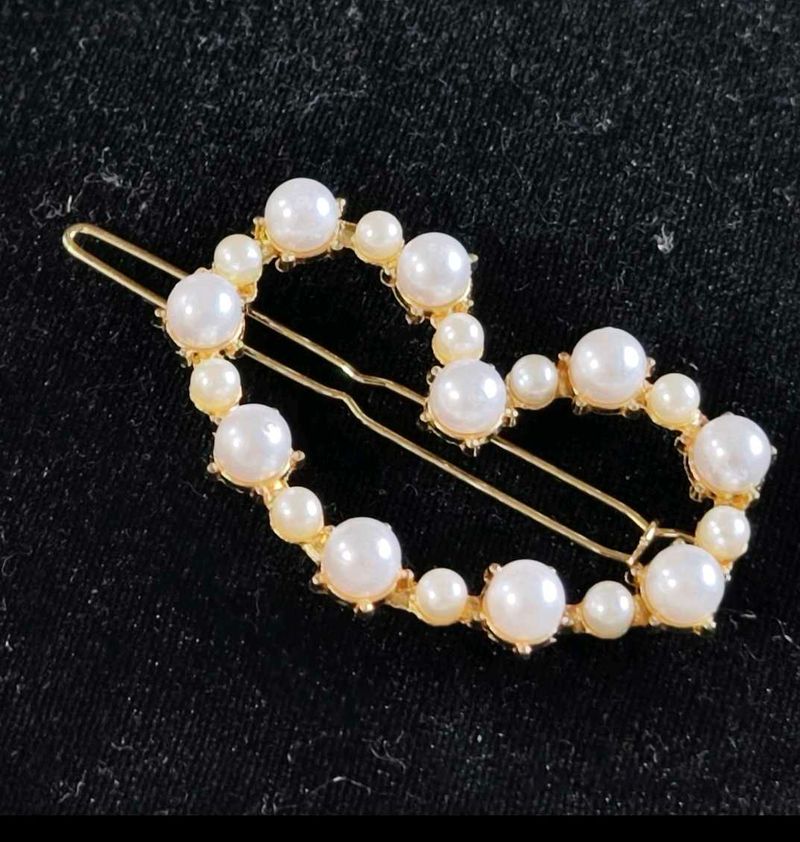 Pearl Heart Hair Pin Combo