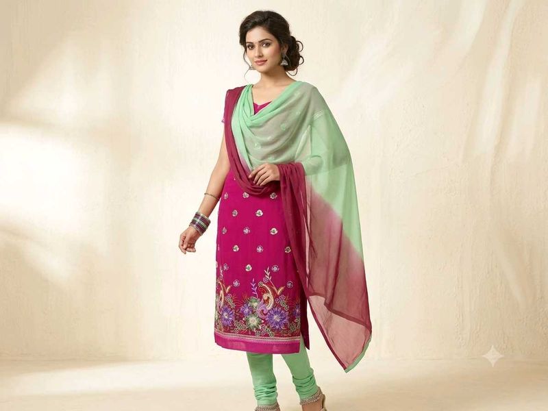 Stunning Magenta Kurta Set with Dupatta