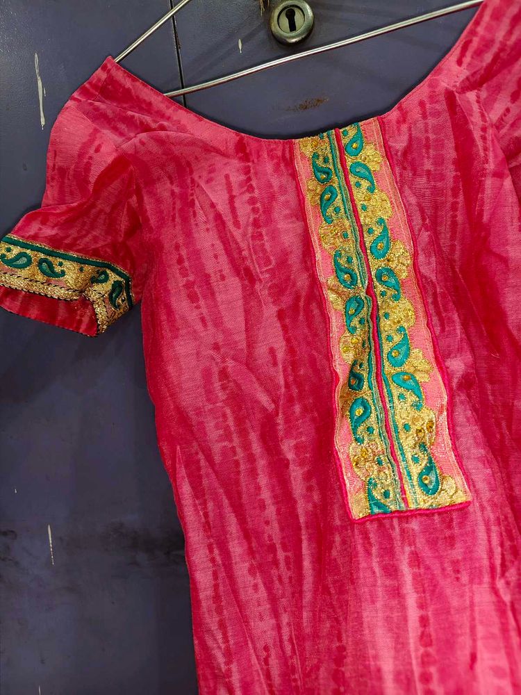 Designer Plazo With Shine Kurti