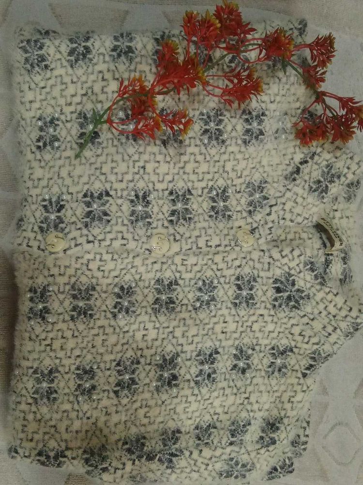 Patterned Knit Cardigan