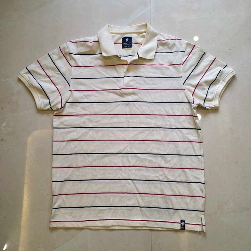 Netplay Men's Striped Polo T-Shirt