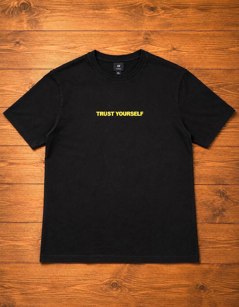 H&amp;M Black "Trust Yourself" Graphic T-Shirt