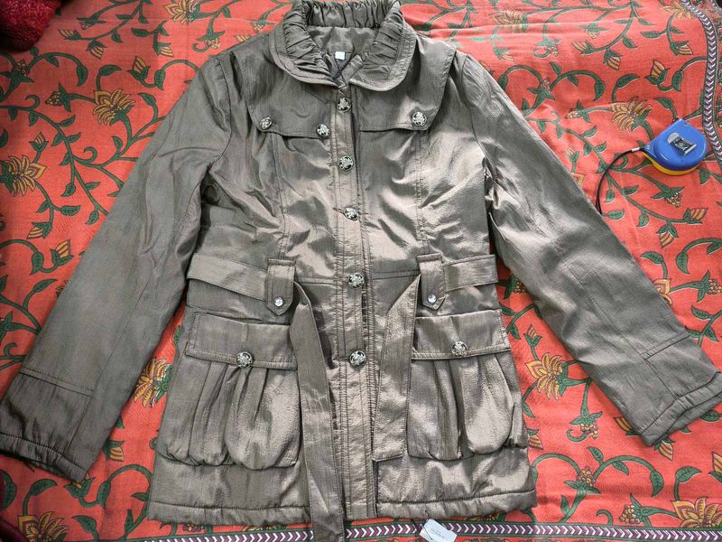 Stylish Metallic Charcoal Jacket