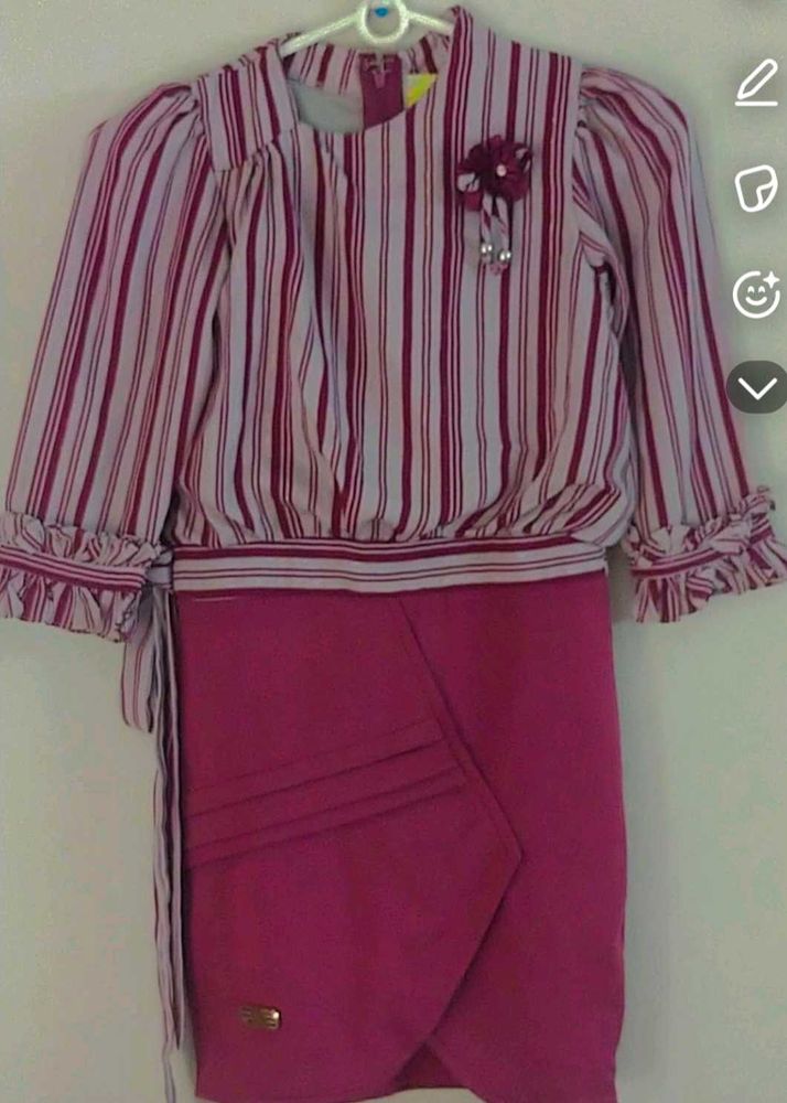 Stripe one piece for girls