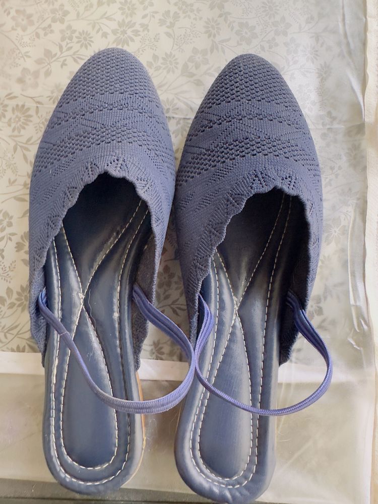 Navy Blue Mules
