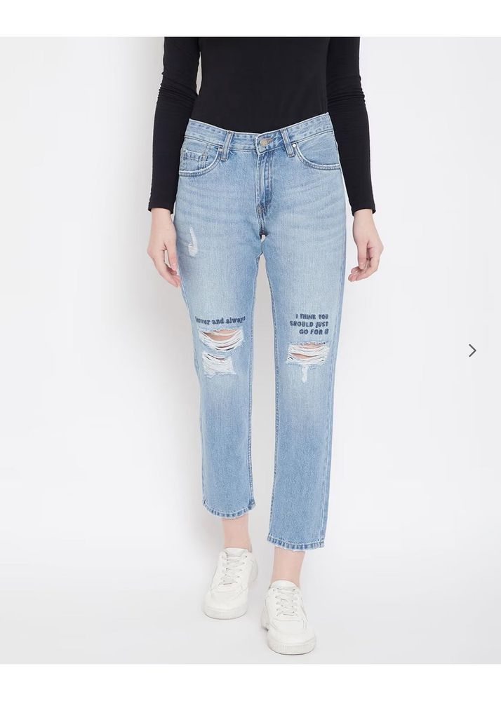 Madame Ripped Graphic Print Jeans