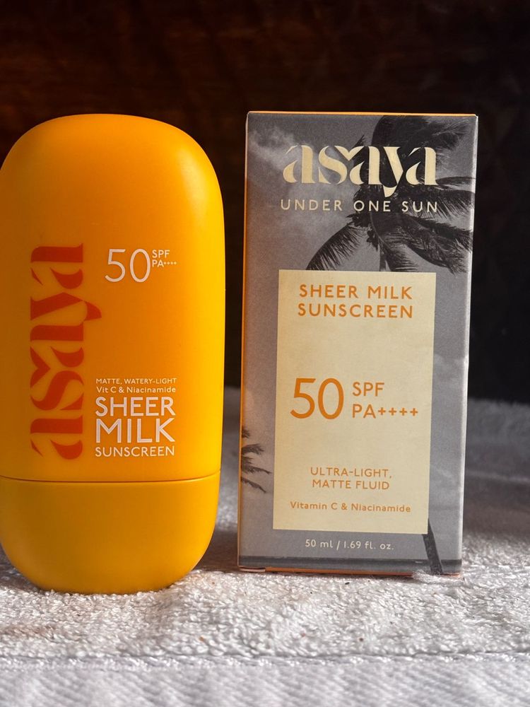 Asaya Sheer Milk Sunscreen SPF 50
