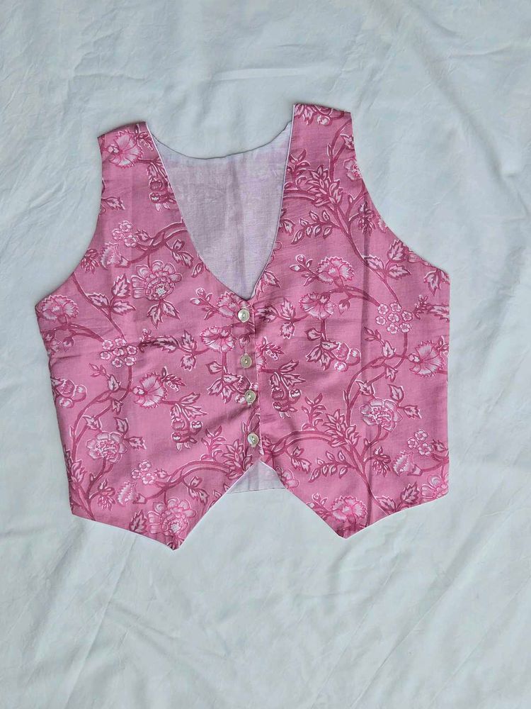 Block print cotton Vest