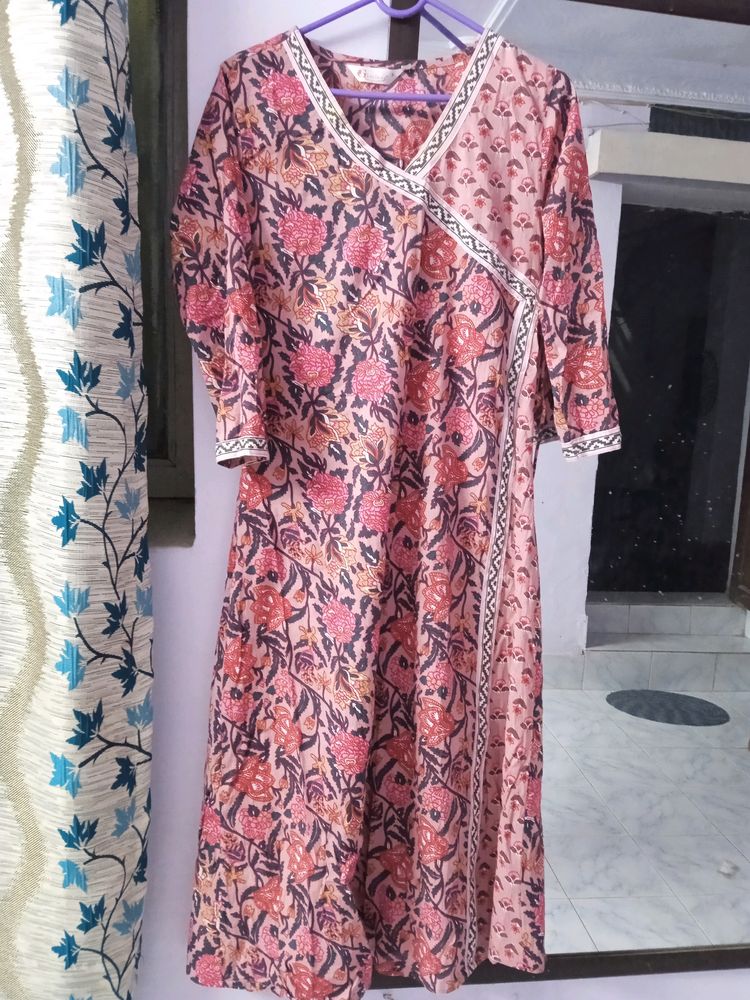 Pink Floral Kurti