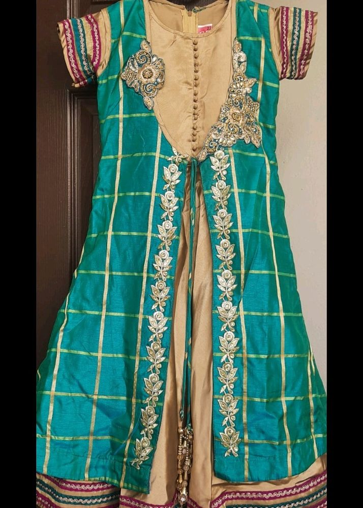 Girls Ethnic Dress Gown Party Festive Dresess Kids