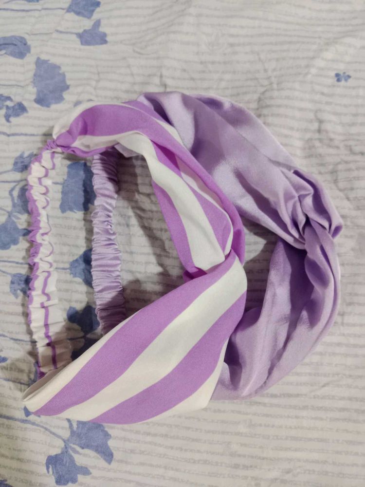 Set of Two Stylish Purple Headbands