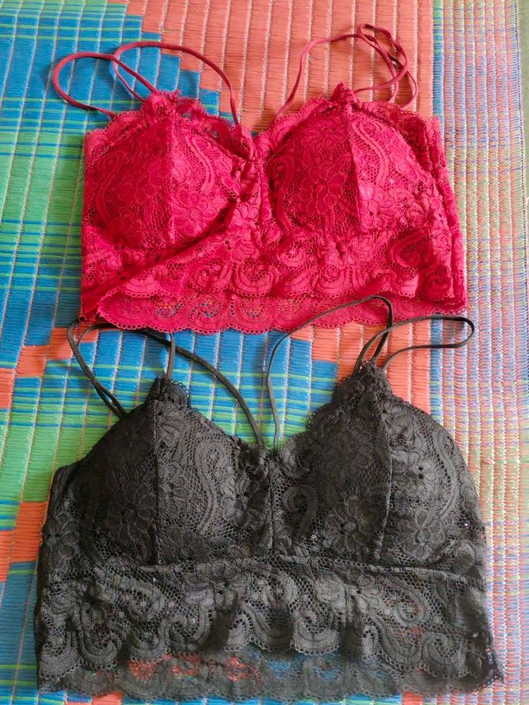 Lace Bralette Set - 2 Colors