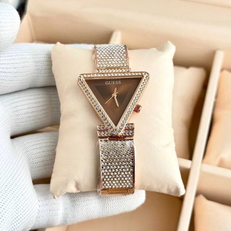 Guess Triangle Crystal Watch PREMIUM QUALITY LADIE