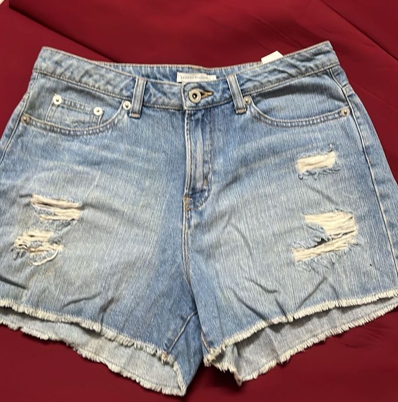 Distressed Denim Shorts