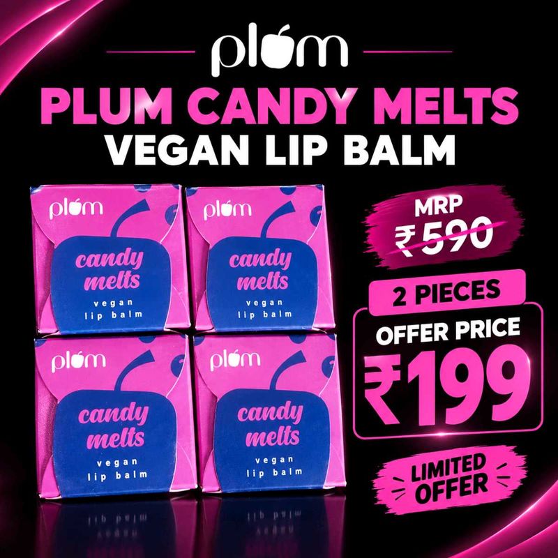 Plum Candy Melts Vegan Lip Balm - 2 Pcs