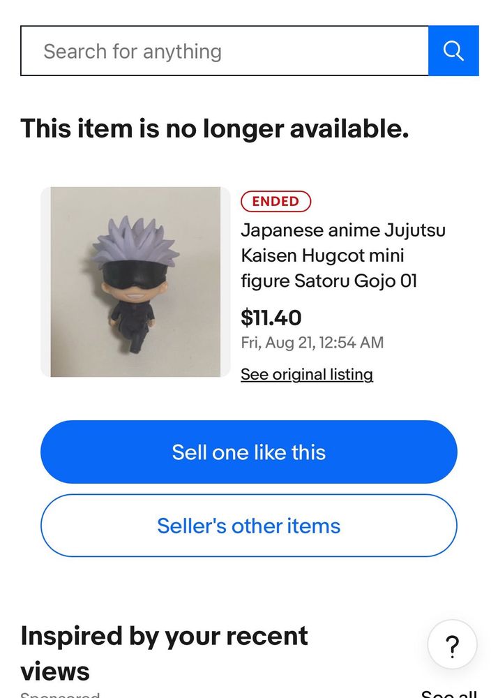imported og Japanese Gojo satoru hugout gacha