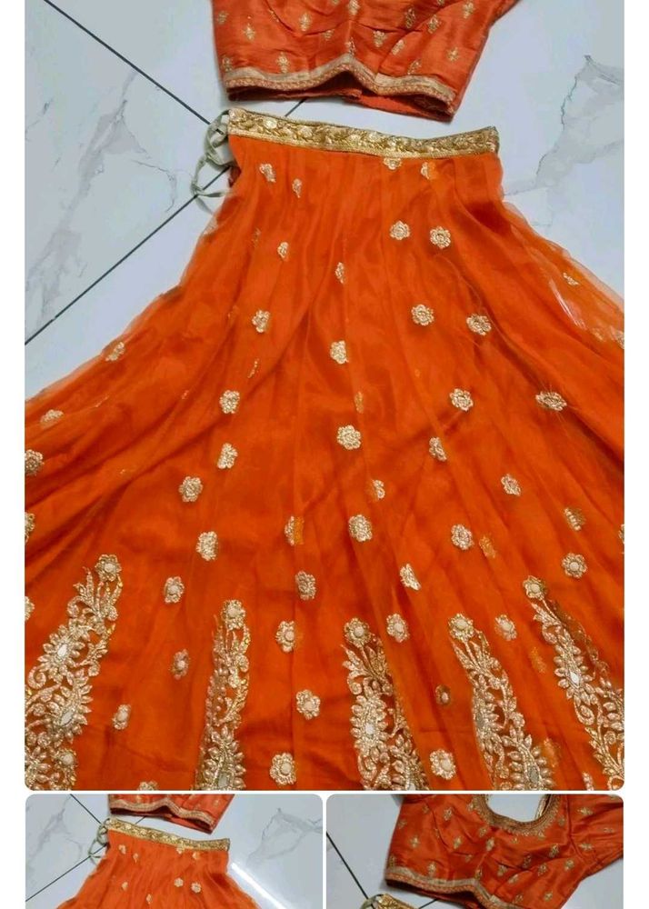 Orange Lehenga Choli Set