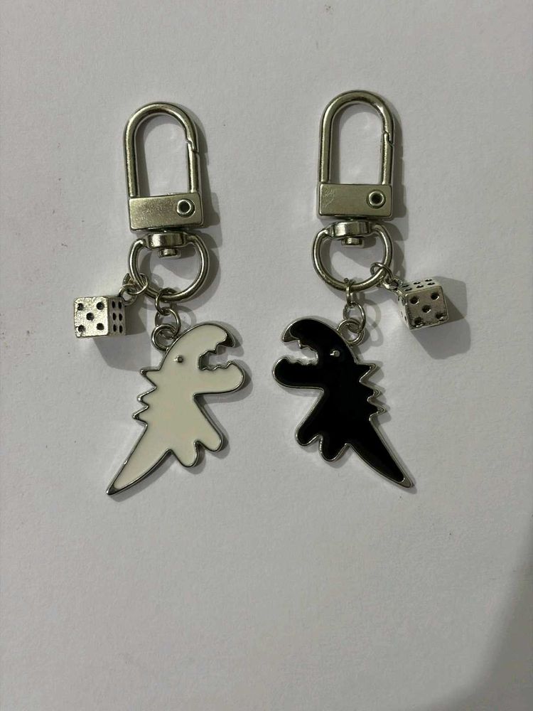 Dinosaur Dice Keychain Set