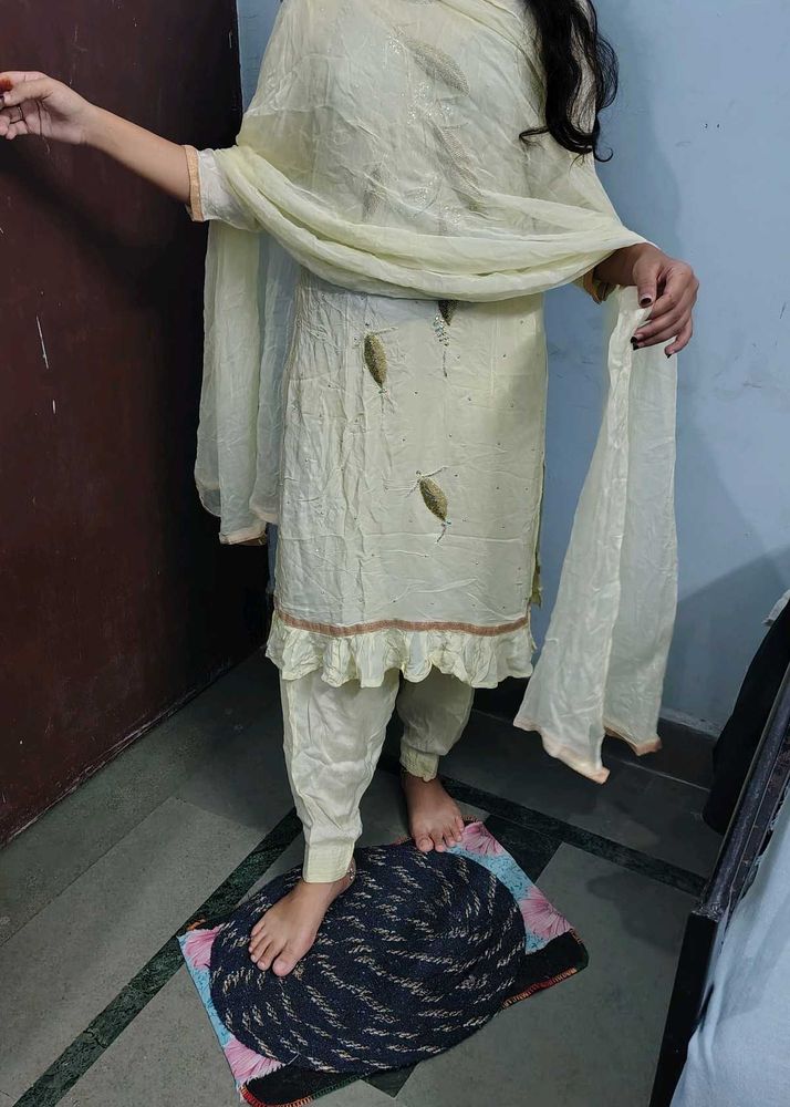 Elegant Yellow Kurta Set with Dupatta