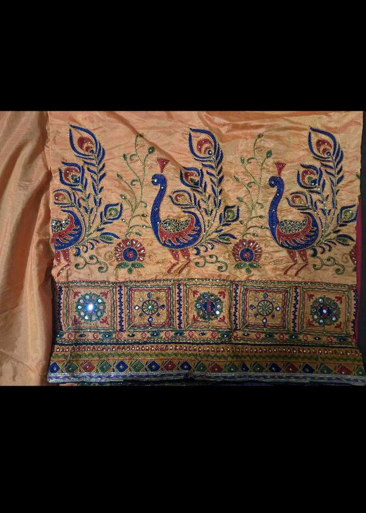Embroidered Peacock Saree