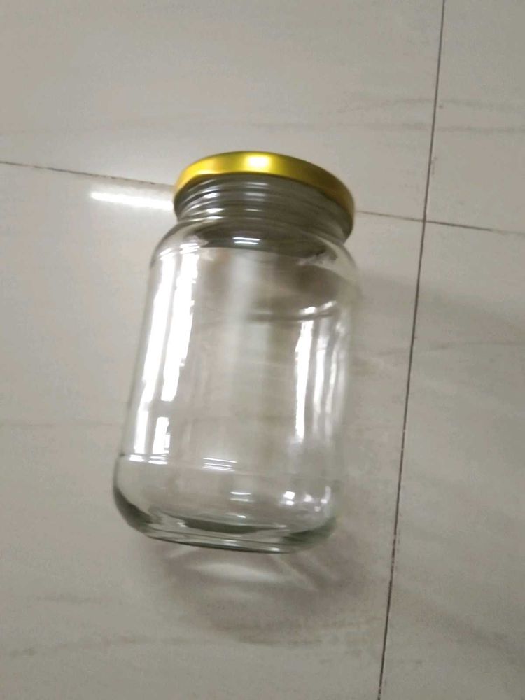 Glass Jar with Golden Lid
