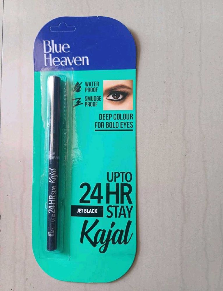 Blue Heaven 24Hr Stay Matte Pencil Kajal Black Wat