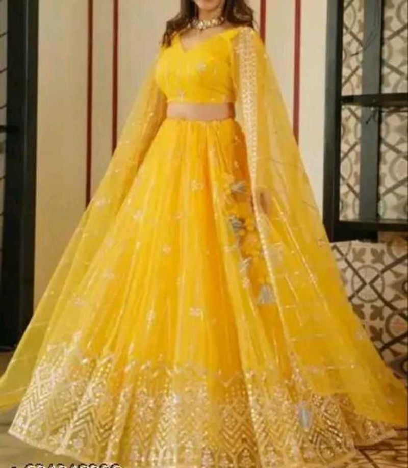 Stunning Yellow Lehenga Choli