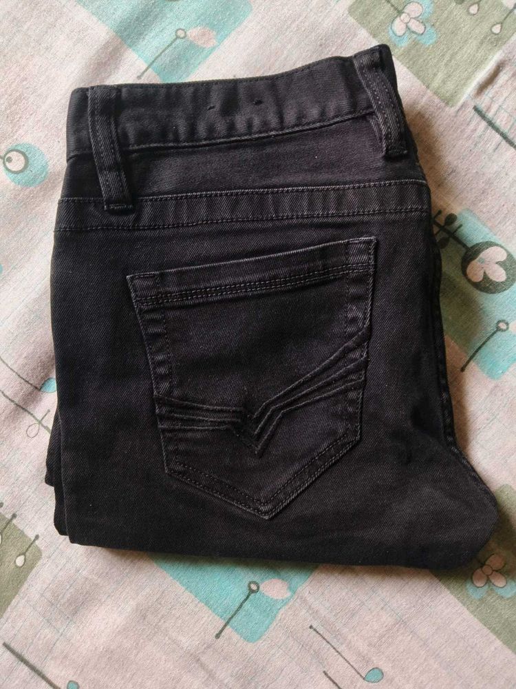 Black Denim Jeans, 100%dark jeans