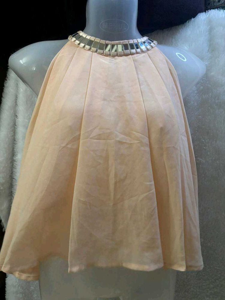 Peach Halter Top