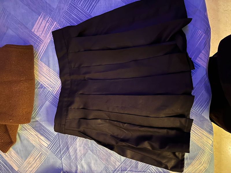 Black Pleated Skirt