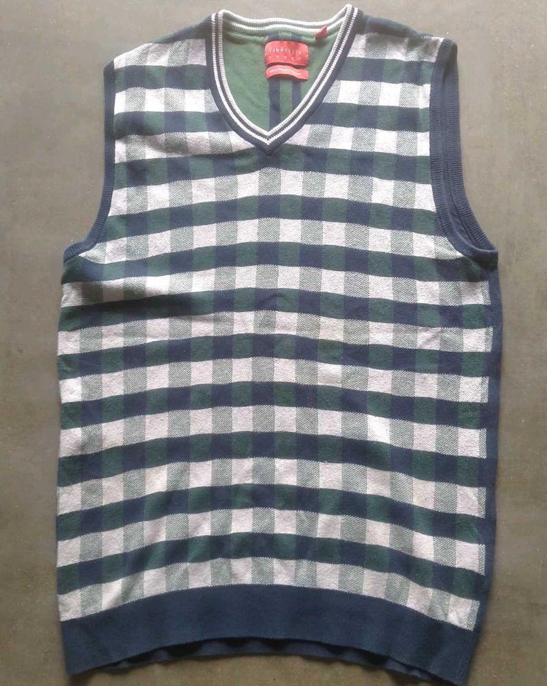 Checked Sweater Vest by Buffalo David Bitton