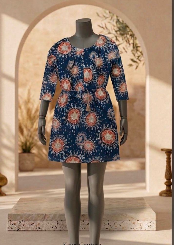 Boho Print A-Line Dress