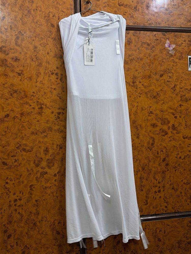 Elegant White Flowy Maxi Dress