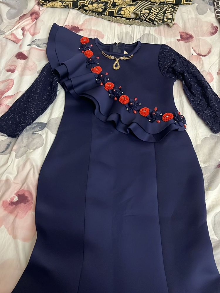 Navy Blue Mermaid Gown