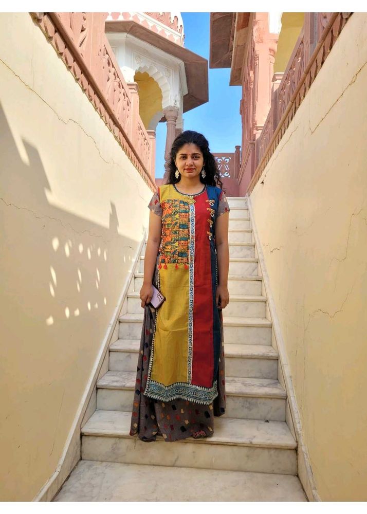 Kurta w attached skirt dress