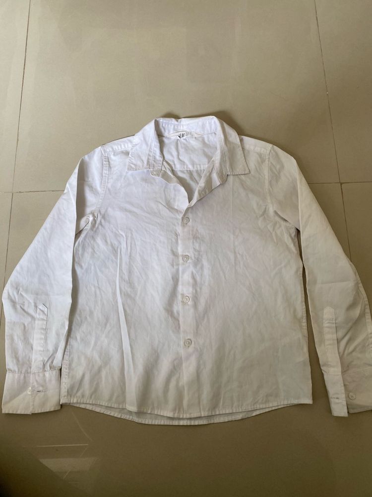 H&amp;M White Collared Shirt