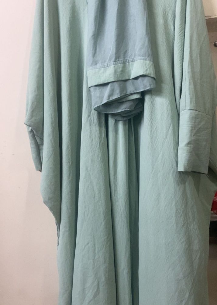 Elegant Pastel Abaya with hijab