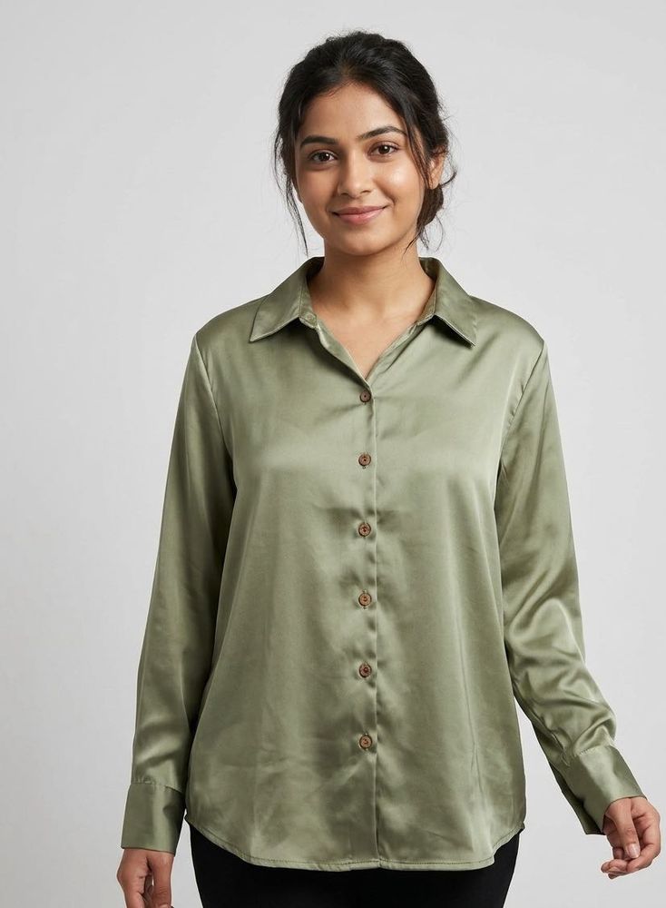 luxe satin shirt