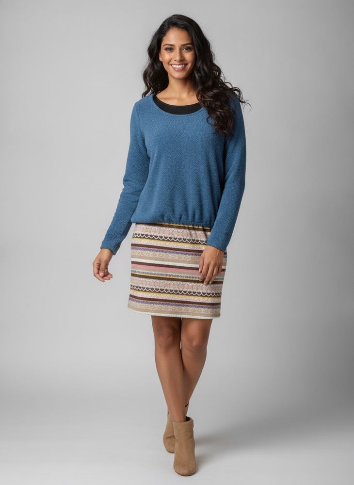 Cozy Blue Sweater Dress