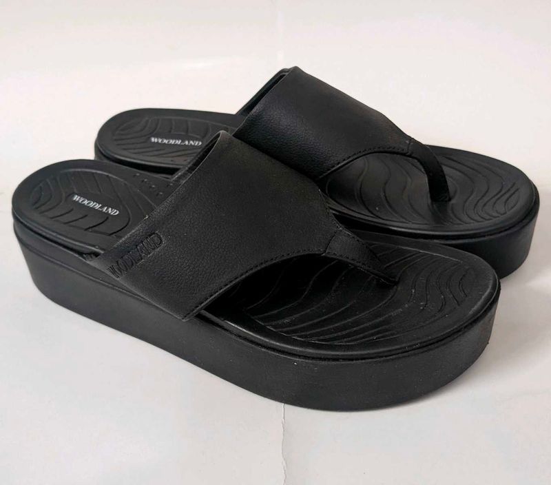 Woodland Black Flip-Flops Size EU37/Uk4