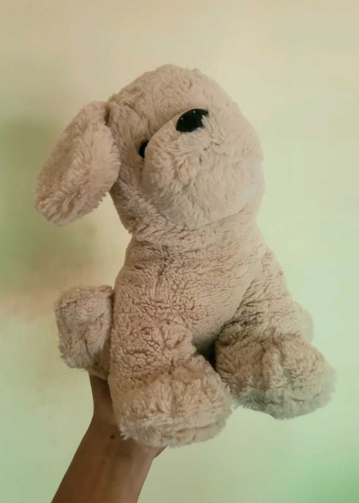 Cute Beige Teddy Dog Plush Toy