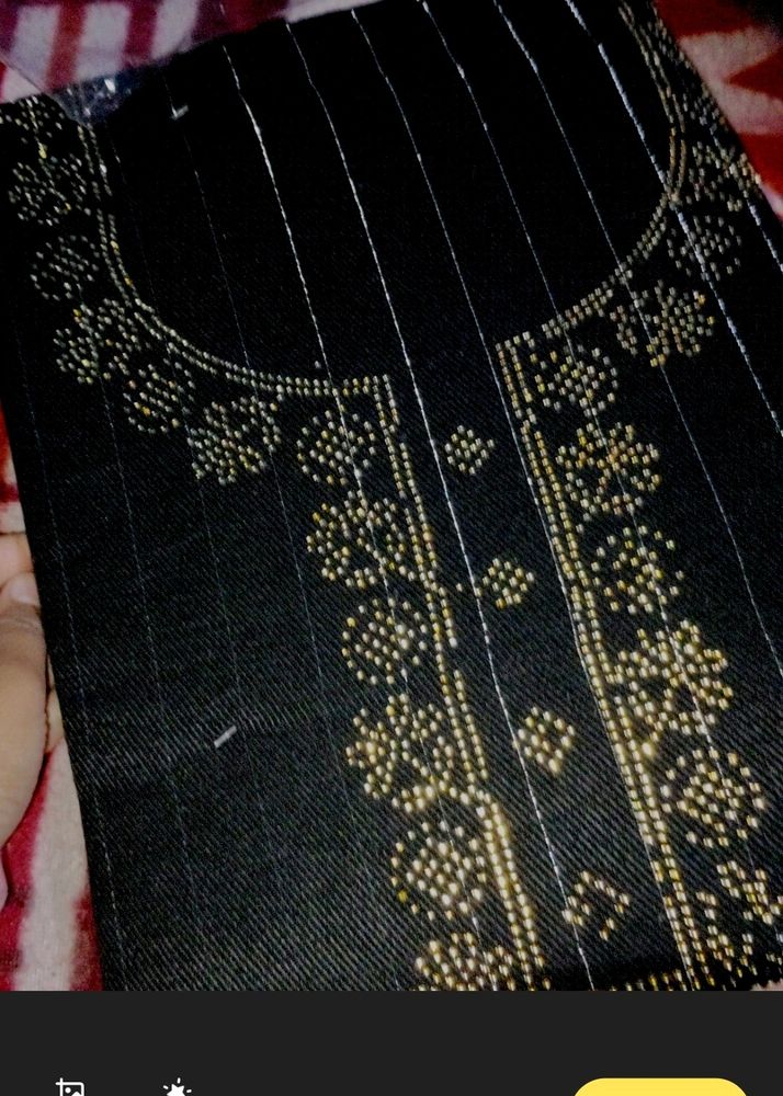 Black Woollen Unstitched Suit