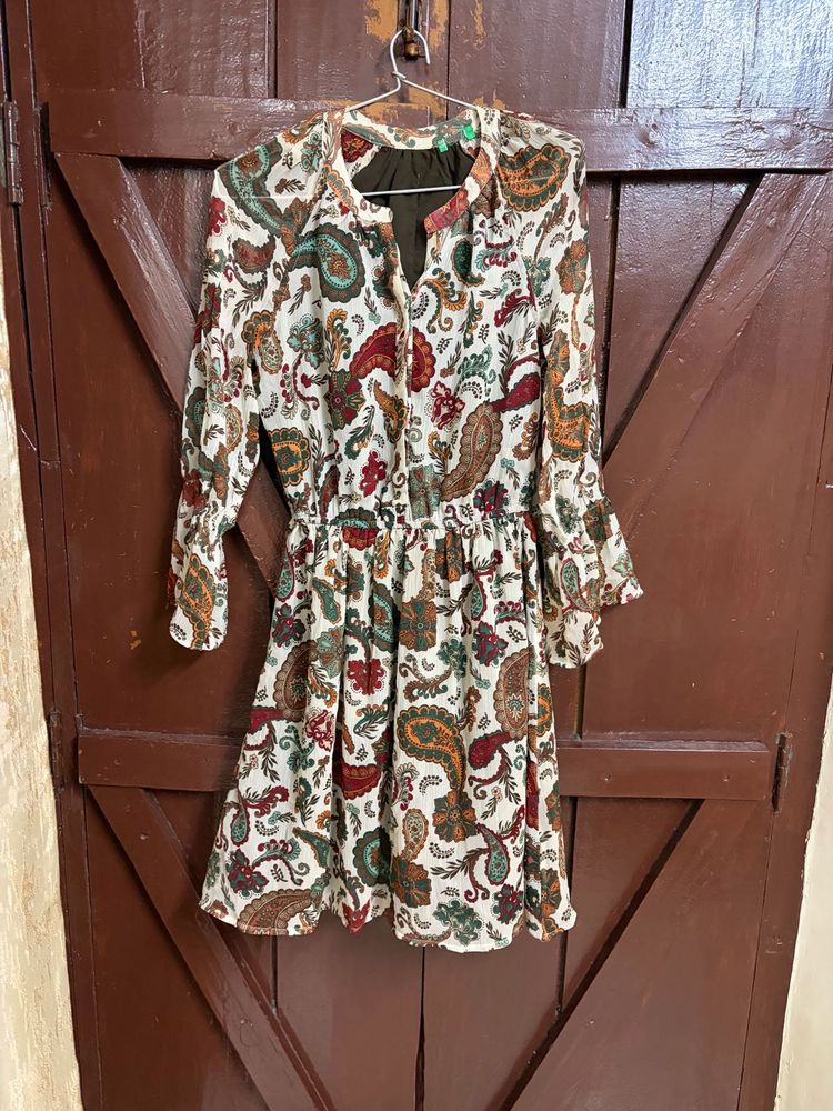 Bohemian Paisley Print Dress