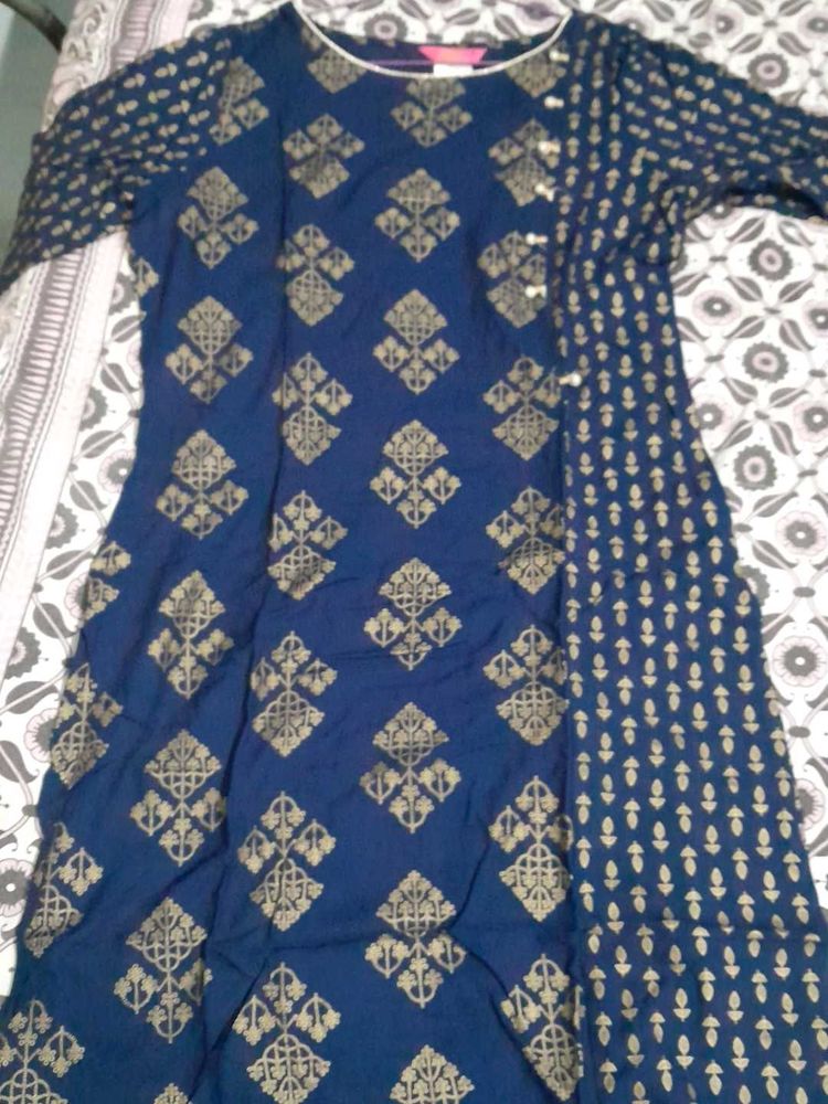 Elegant Blue Printed Kurta